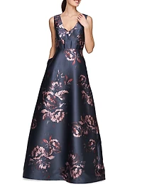 Alexandra Rose Print Gown