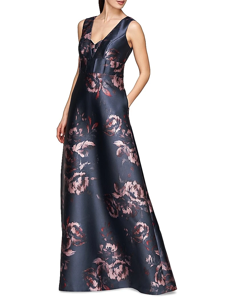 Alexandra Rose Print Gown