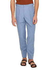 Carsyn Linen & Cotton-Blend Trousers