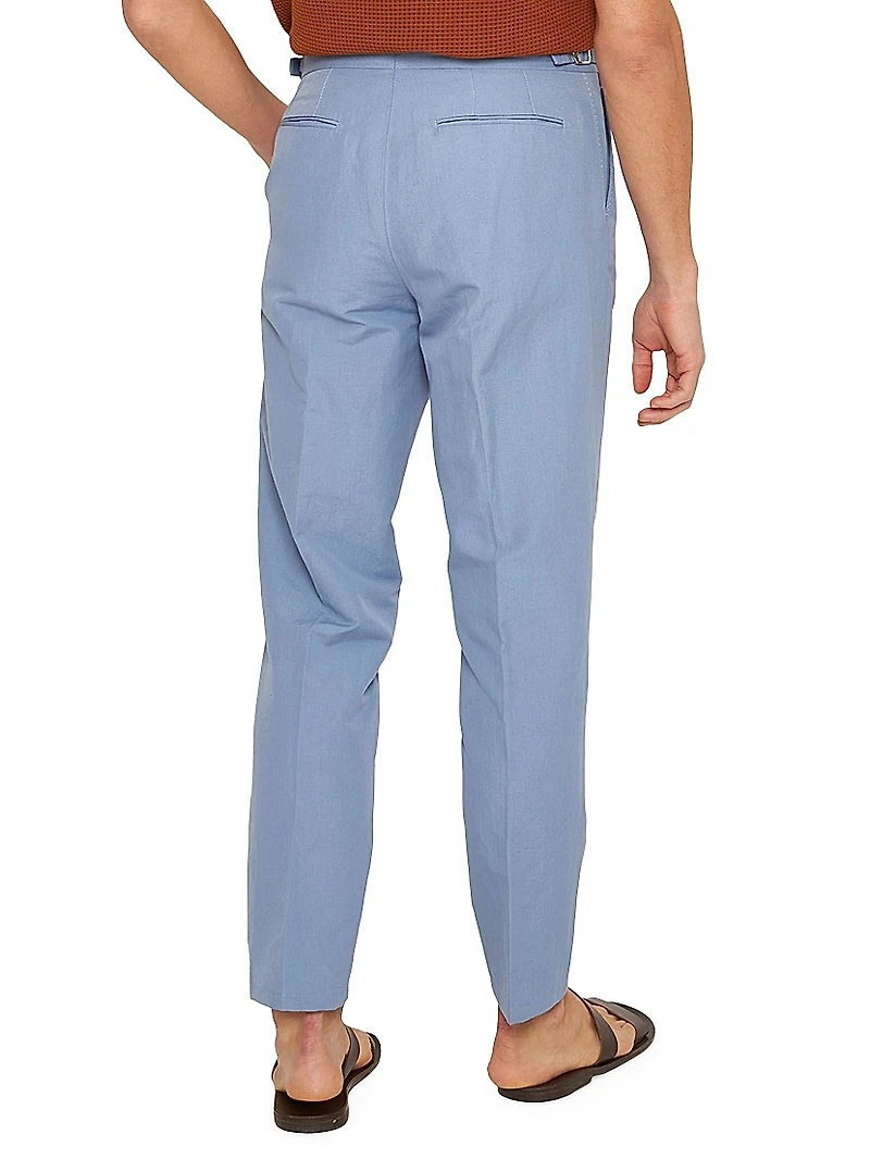 Carsyn Linen & Cotton-Blend Trousers