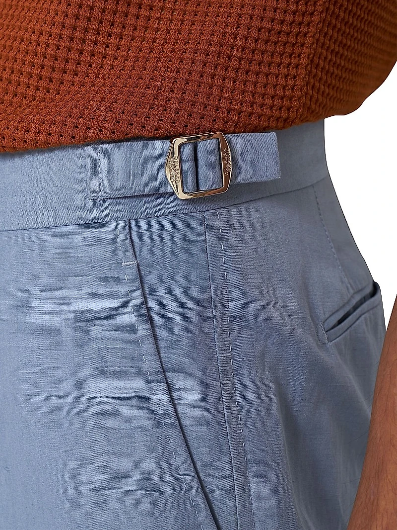 Carsyn Linen & Cotton-Blend Trousers