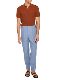 Carsyn Linen & Cotton-Blend Trousers