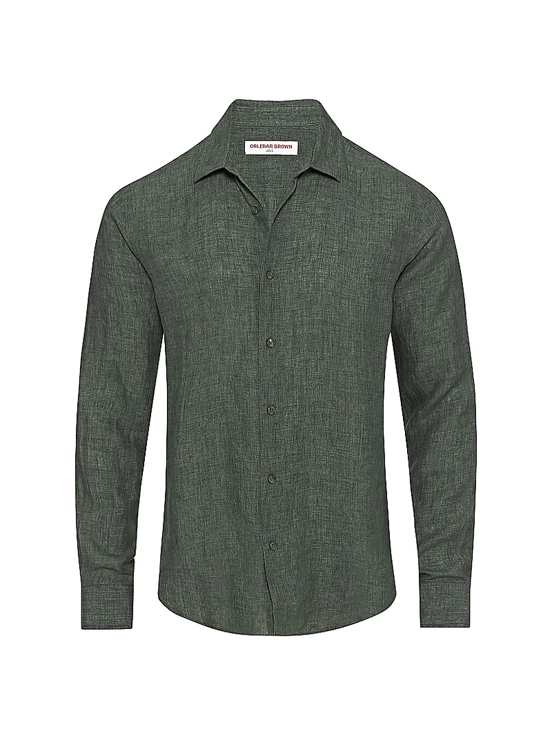 Giles Linen Button-Front Shirt
