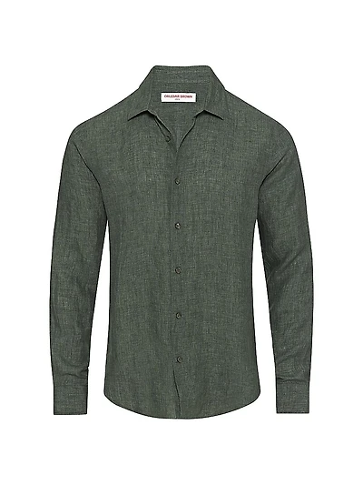 Giles Linen Button-Front Shirt