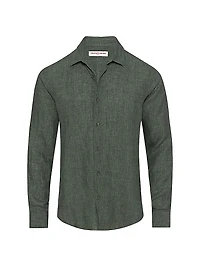 Giles Linen Button-Front Shirt