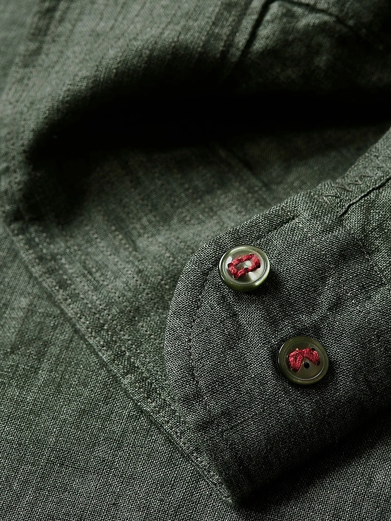 Giles Linen Button-Front Shirt