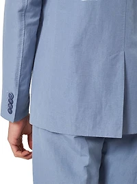 Garret Linen & Cotton-Blend Two-Button Blazer