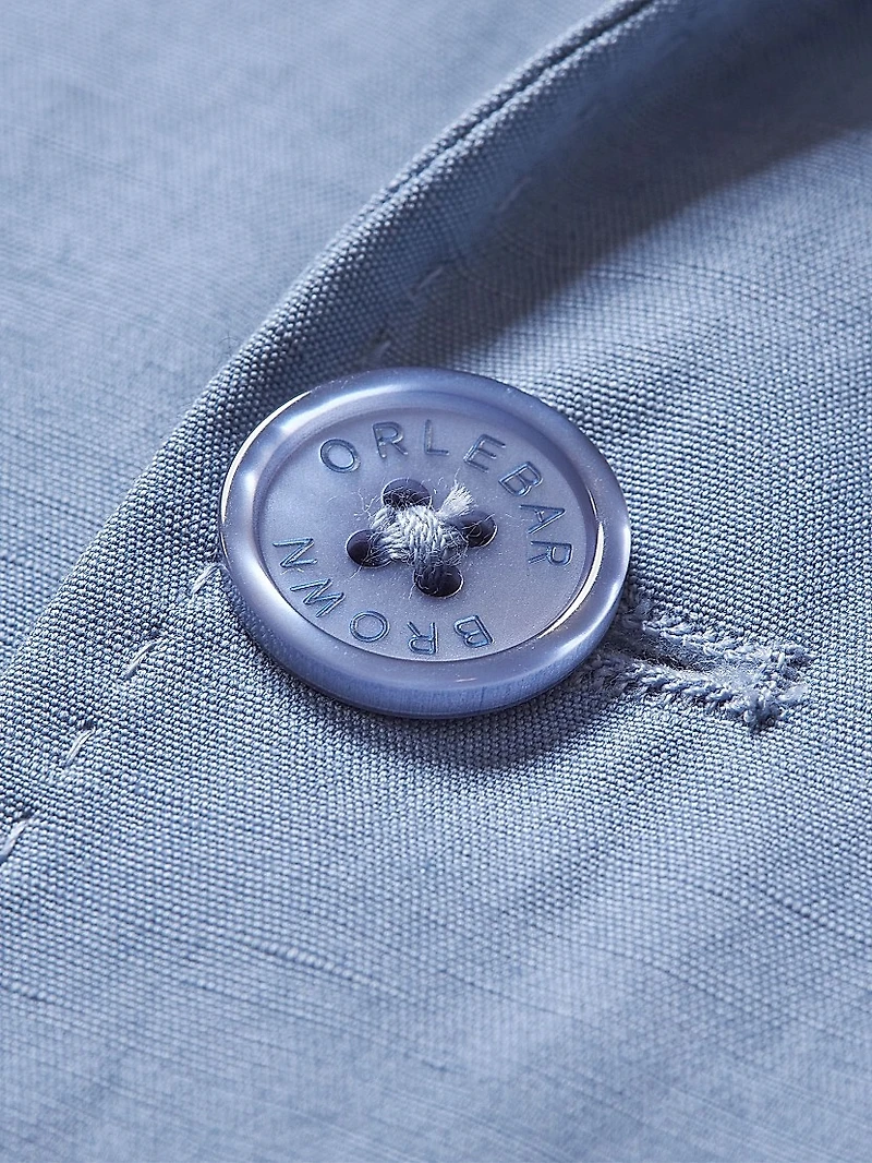 Garret Linen & Cotton-Blend Two-Button Blazer