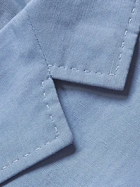 Garret Linen & Cotton-Blend Two-Button Blazer