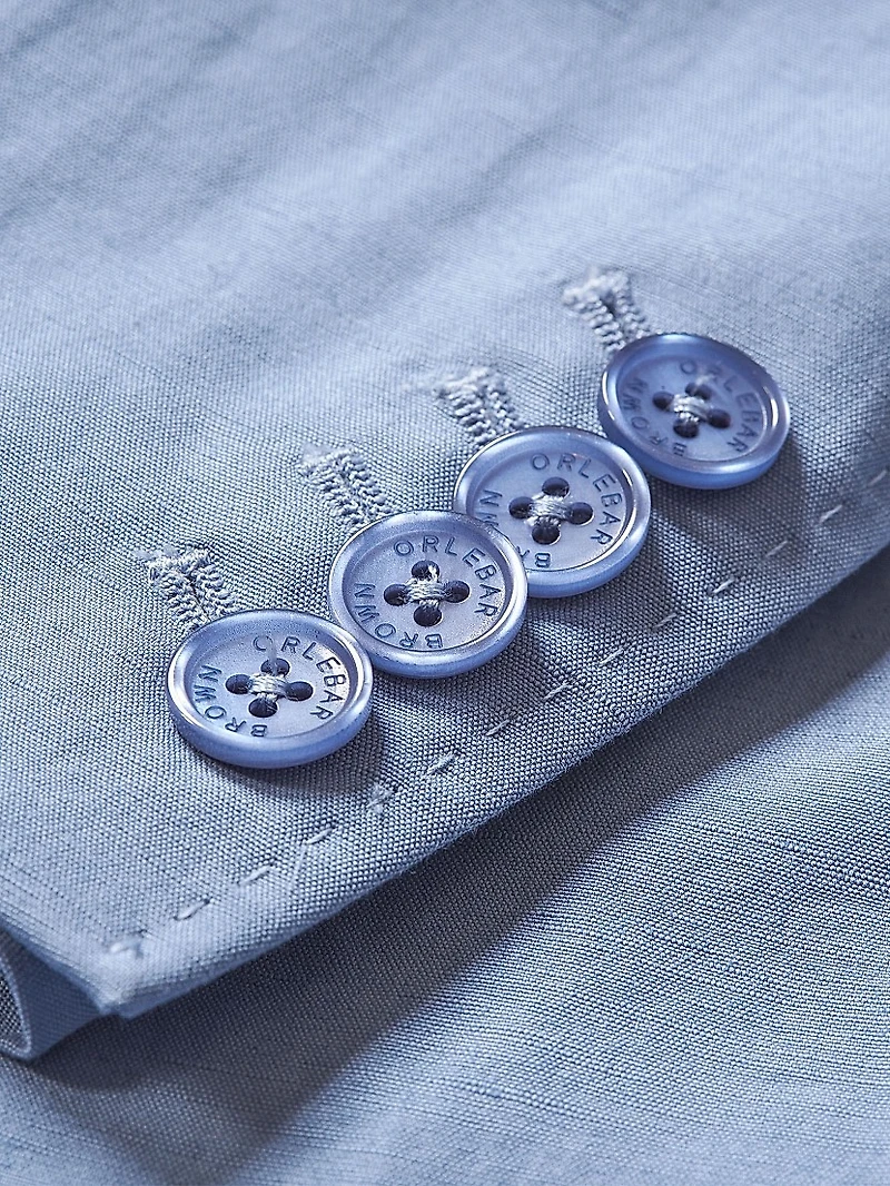 Garret Linen & Cotton-Blend Two-Button Blazer