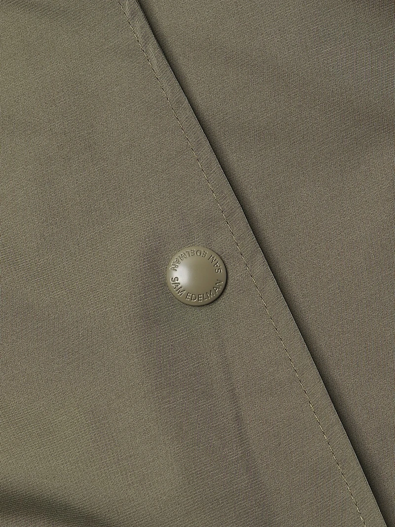 Twill Snap-Front A-Line Coat