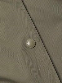 Twill Snap-Front A-Line Coat