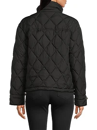 Quilted Funnel Neck Jacket