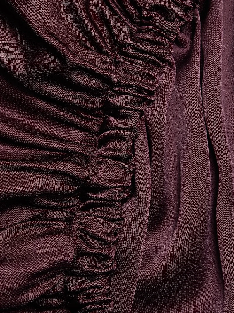 Doubleface Ruched Satin Gown