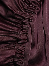 Doubleface Ruched Satin Gown