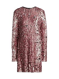 Sequin Embellished Shift Minidress