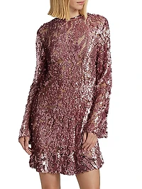 Sequin Embellished Shift Minidress