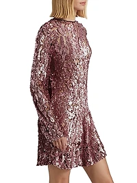Sequin Embellished Shift Minidress
