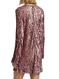 Sequin Embellished Shift Minidress