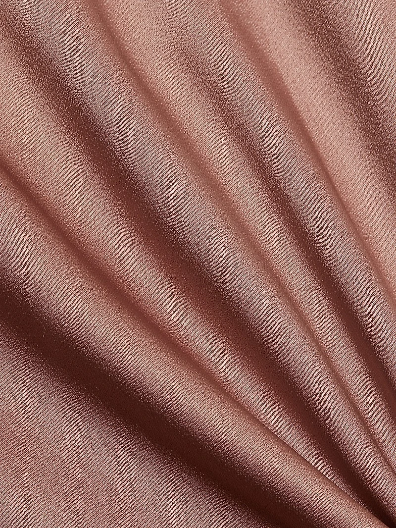 Satin Cropped Straight-Leg Pants