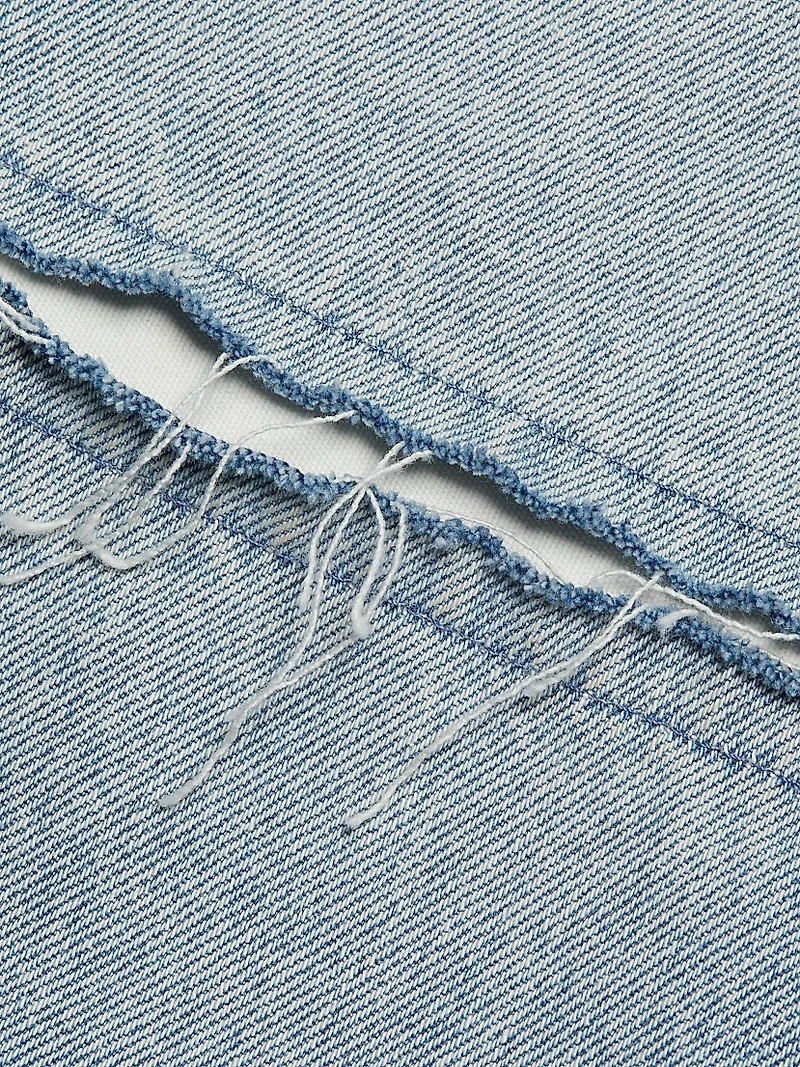 Slit Straight-Leg Jeans