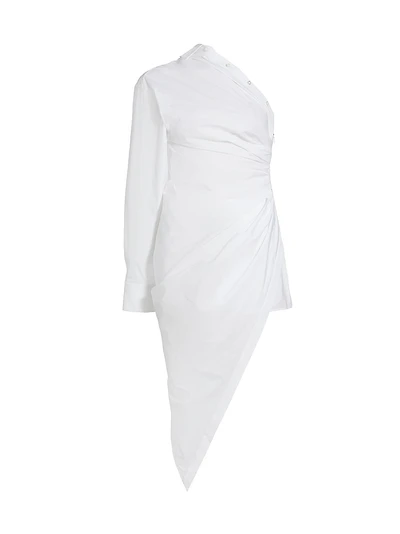 Asymmetrical Ruched Shirtdress