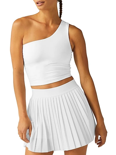 Spacedye The Bold Shoulder Cropped Tank Top