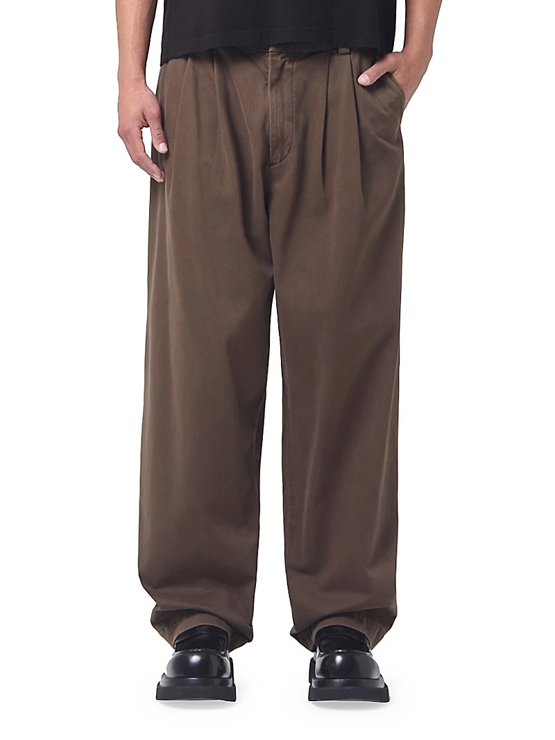 Slater Cotton Relaxed-Fit Trousers
