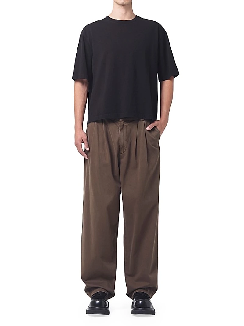 Slater Cotton Relaxed-Fit Trousers