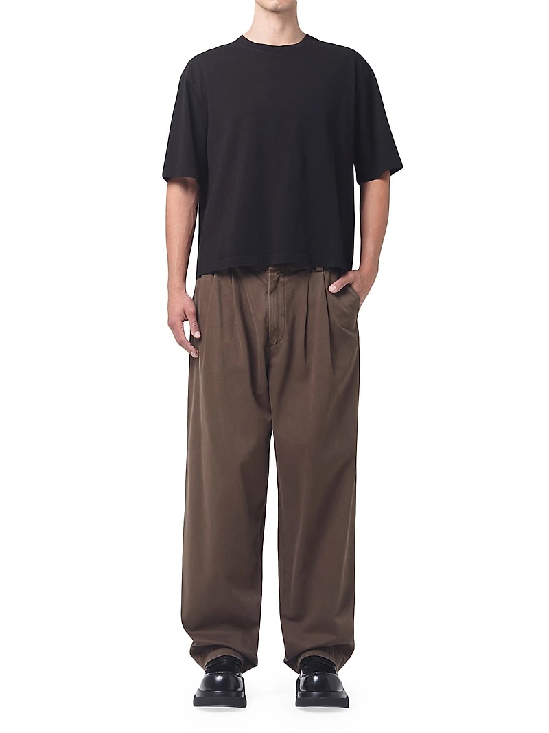 Slater Cotton Relaxed-Fit Trousers