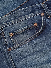 90's Cotton Denim Mid-Rise Straight-Leg Jeans