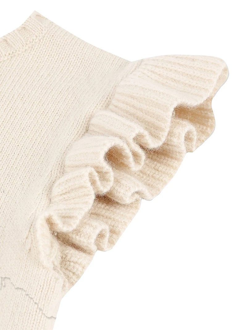 Little Girl's Wool-Blend Ruffle-Trim Sweater Vest