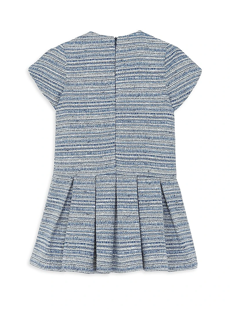 Little Girl's & Tweed Pleated Dress