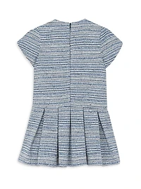 Little Girl's & Tweed Pleated Dress