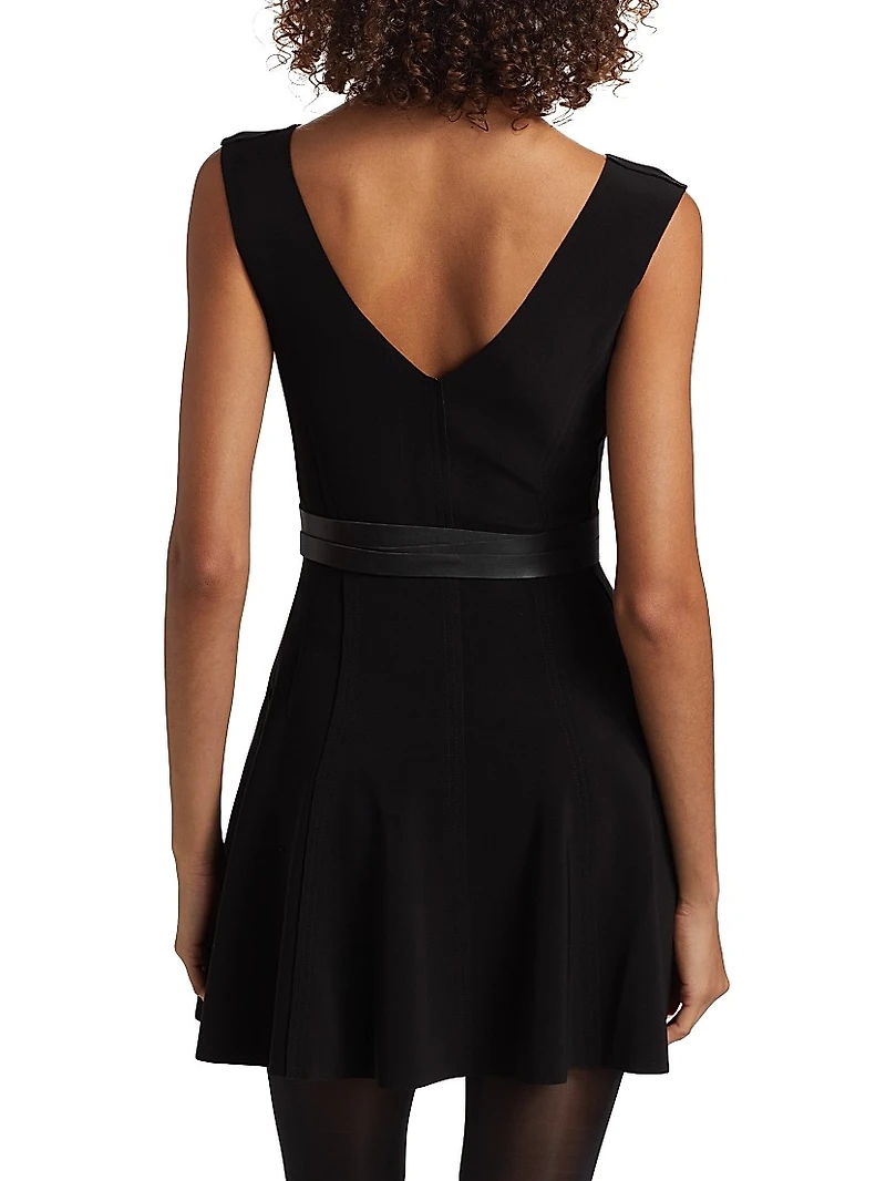 Grace Belted V-Neck Minidress