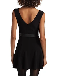 Grace Belted V-Neck Minidress