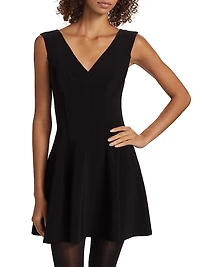 Grace Belted V-Neck Minidress