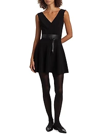 Grace Belted V-Neck Minidress