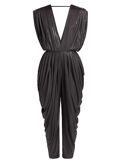 V-Neck Sleeveless Jumpsuit