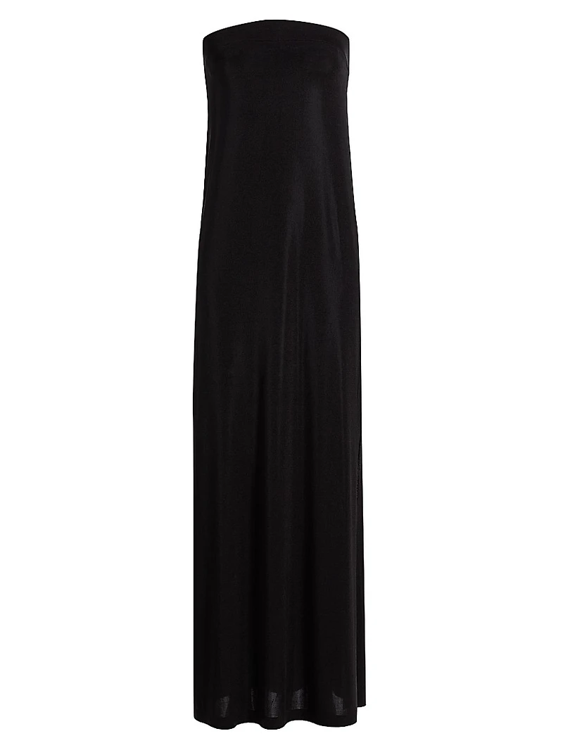 Slit Strapless Gown