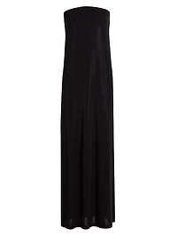 Slit Strapless Gown