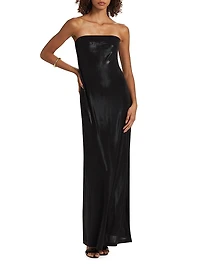 Slit Strapless Gown