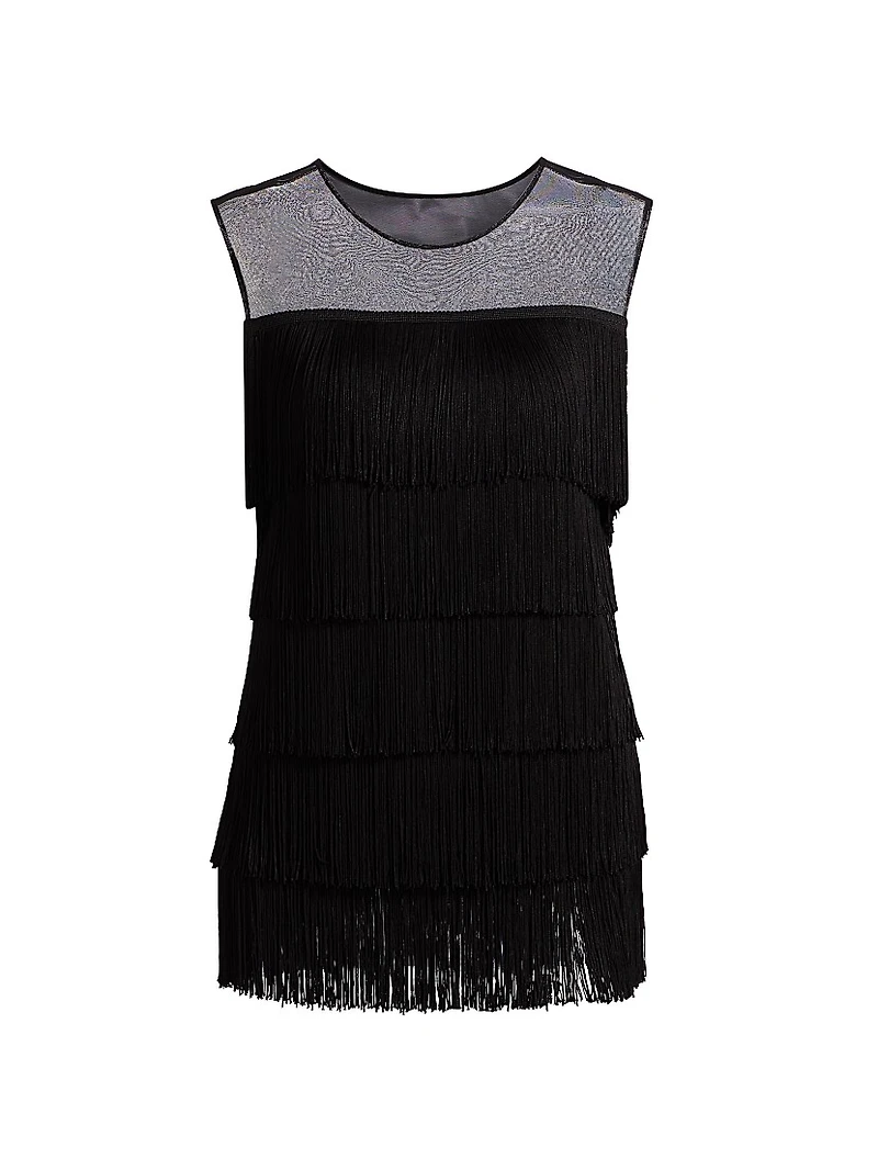 Fringed Sleeveless Minidress
