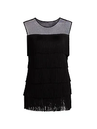Fringed Sleeveless Minidress