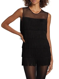 Fringed Sleeveless Minidress