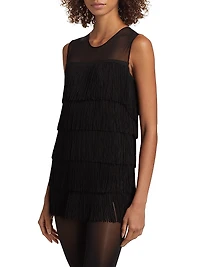 Fringed Sleeveless Minidress
