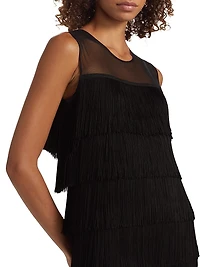 Fringed Sleeveless Minidress