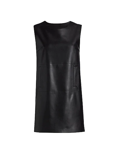Faux Leather Sleeveless Minidress