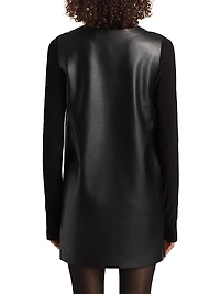 Faux Leather Sleeveless Minidress