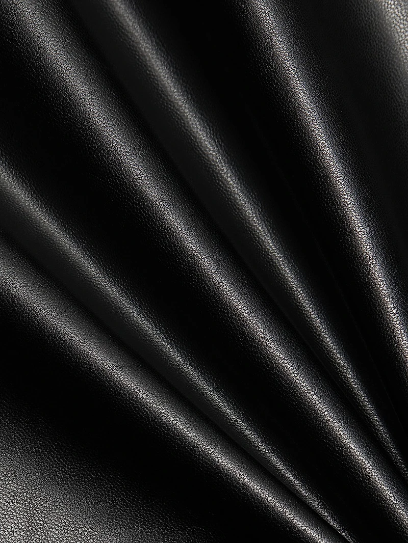 Faux Leather Sleeveless Minidress